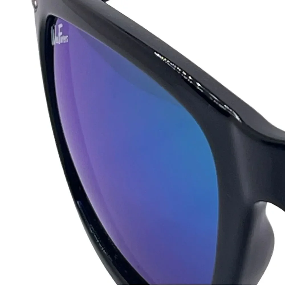 Youth WeeFarers Polarized Sunglasses Glossy Black Frames Mirrored Lens